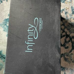 Black and they are nurse shoes, never been worn.